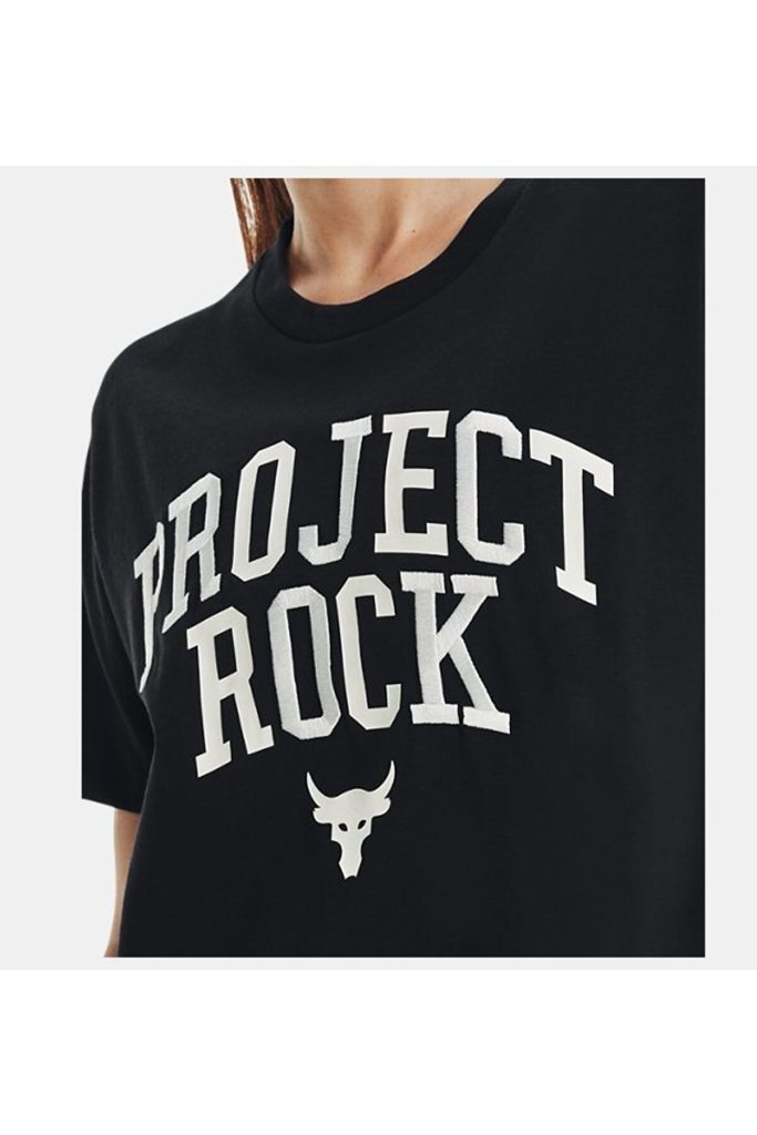 تیشرت زنانه مشکی پروژه راک Project Rock آندر آرمور Under Armour بوفه