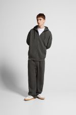 سویشرت کلاهدار مشکی مردانه اورجینال برشکا Bershka بوفه