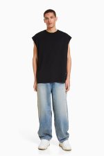 خرید تیشرت بدون آستین اورجینال برشکا Bershka بوفه