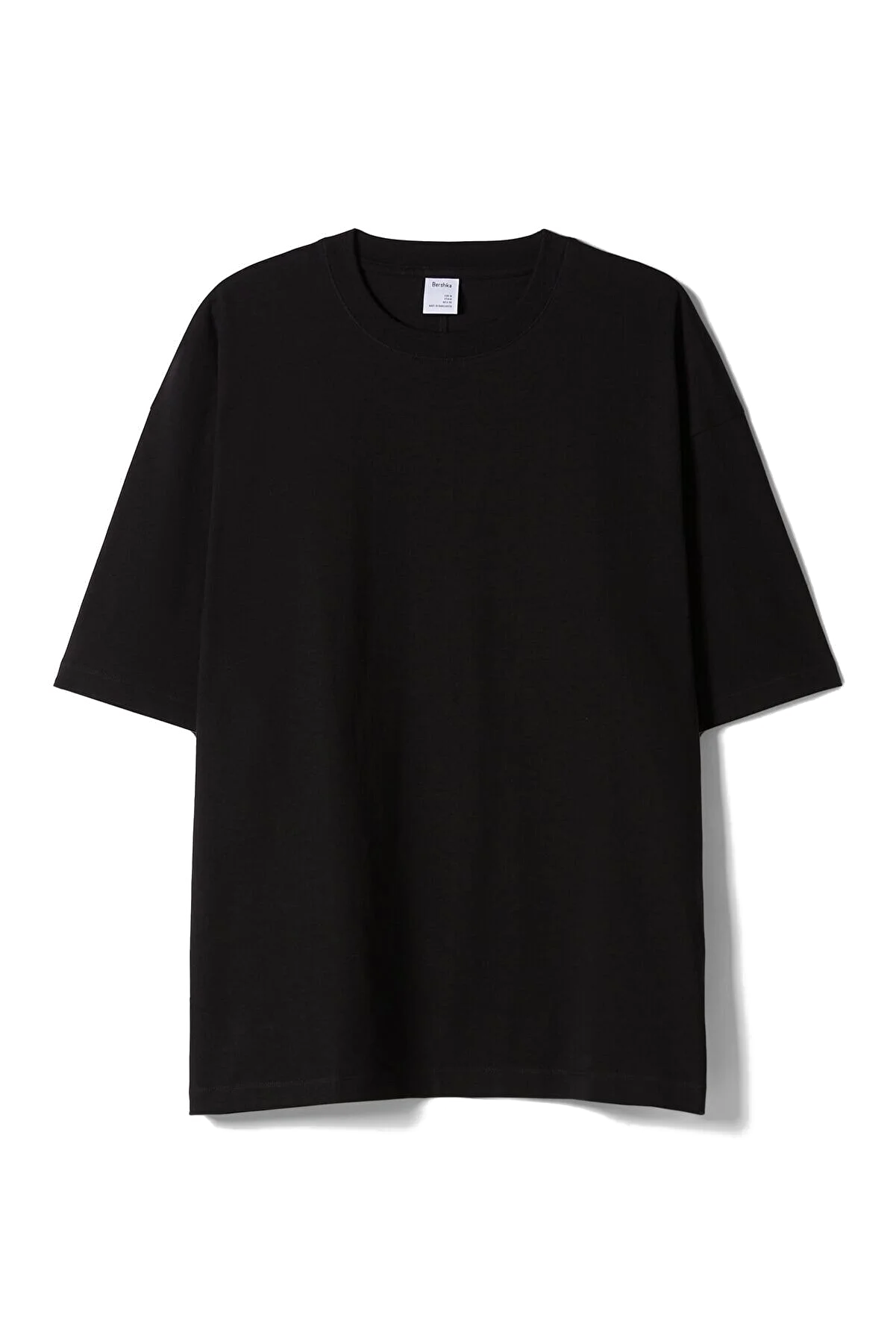 1 Oversize T-shirt black تی شرت اور سایز مشکی اورجینال برشکا Bershka بوفه