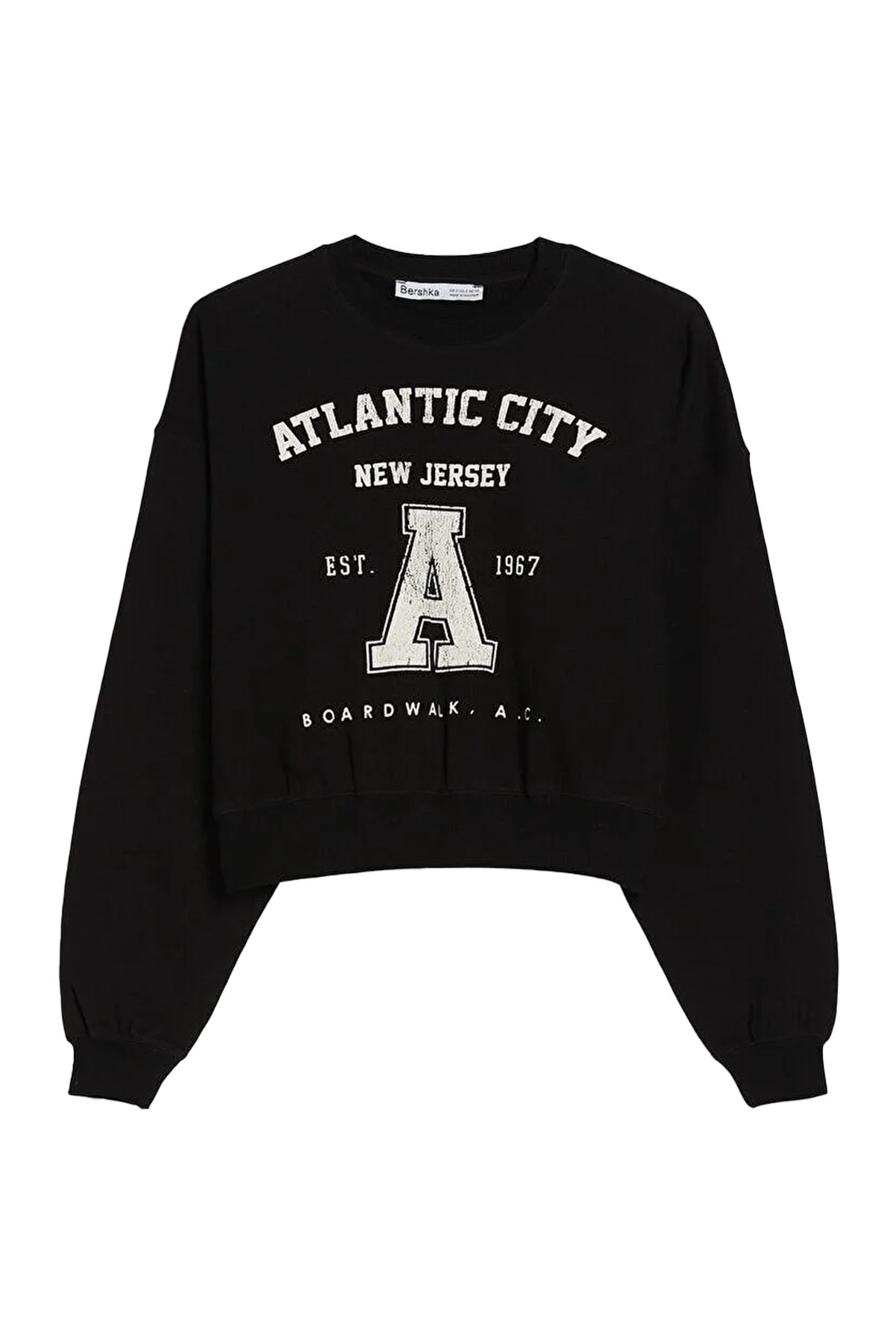 1 sweatshirt black 07178700 سویشرت زنانه مشکی برند برشکا Bershka بوفه