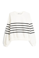 دورس سفید آستین رگلان زنانه برشکا Bershka بوفه