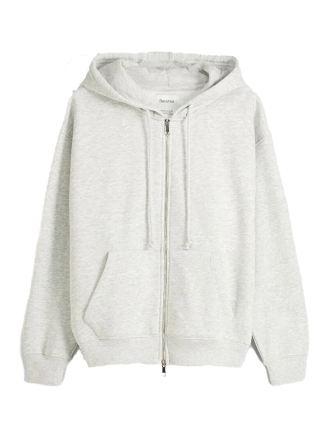 سویشرت زیپ دار زنانه سفید اورجینال برشکا Bershka بوفه