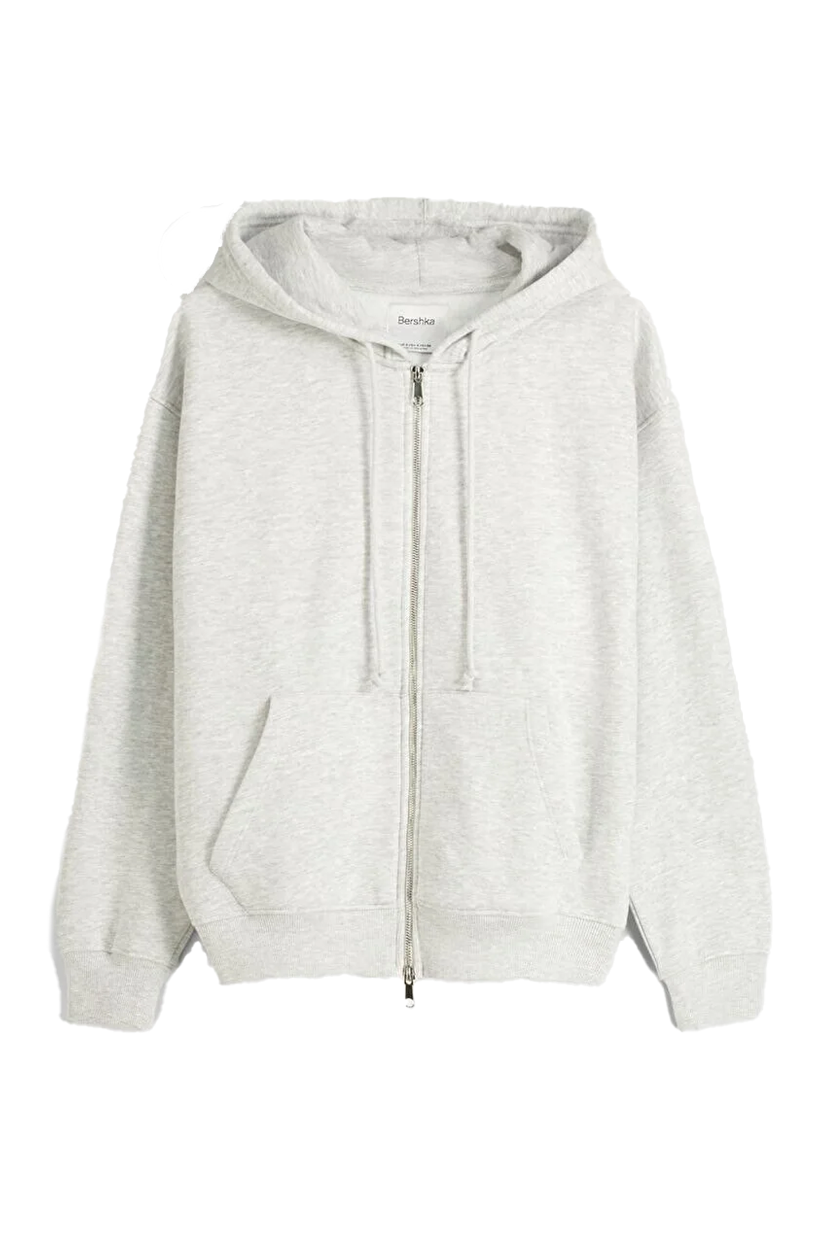 12 sweatshirt white 06884700 سویشرت زیپ دار زنانه سفید اورجینال برشکا Bershka بوفه