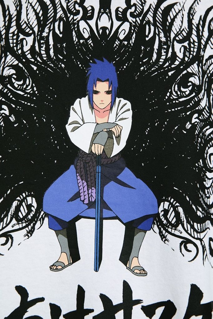 تیشرت باکسی طرح ناروتو اورجینال برشکا Bershka بوفه