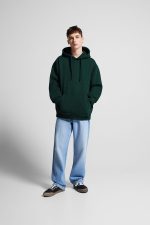 هودی مردانه سبز اورجینال برند برشکا Bershka بوفه