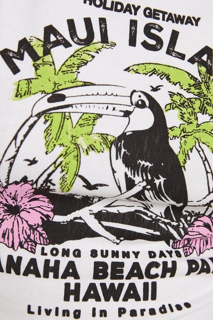 تاپ کشی طرحدار زنانه برشکا Bershka بوفه