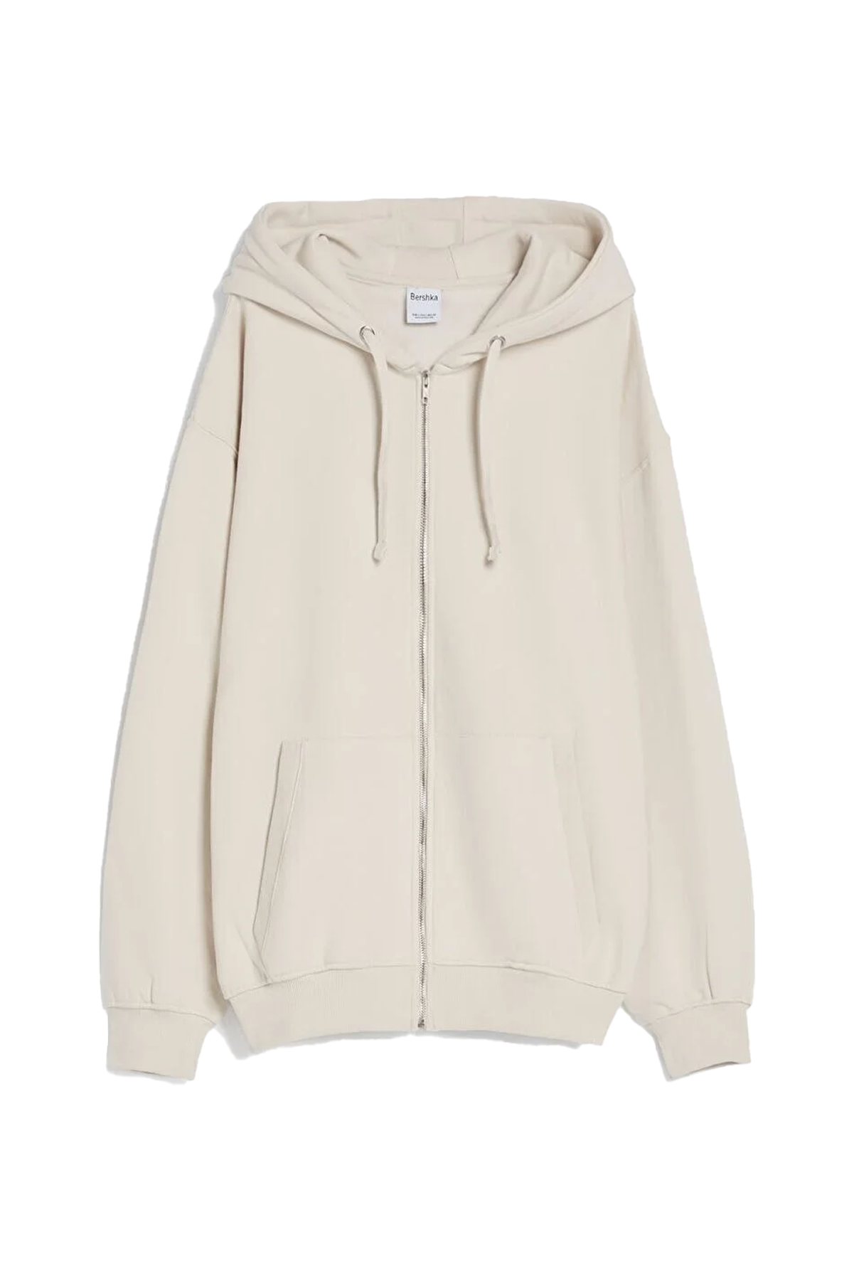 4 sweatshirt white 01535737 سویشرت کلاهدار سفید مردانه اورجینال برشکا Bershka بوفه