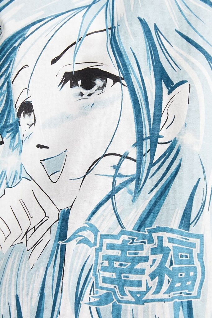 تی شرت آستین کوتاه طرح دار زنانه برشکا Bershka بوفه