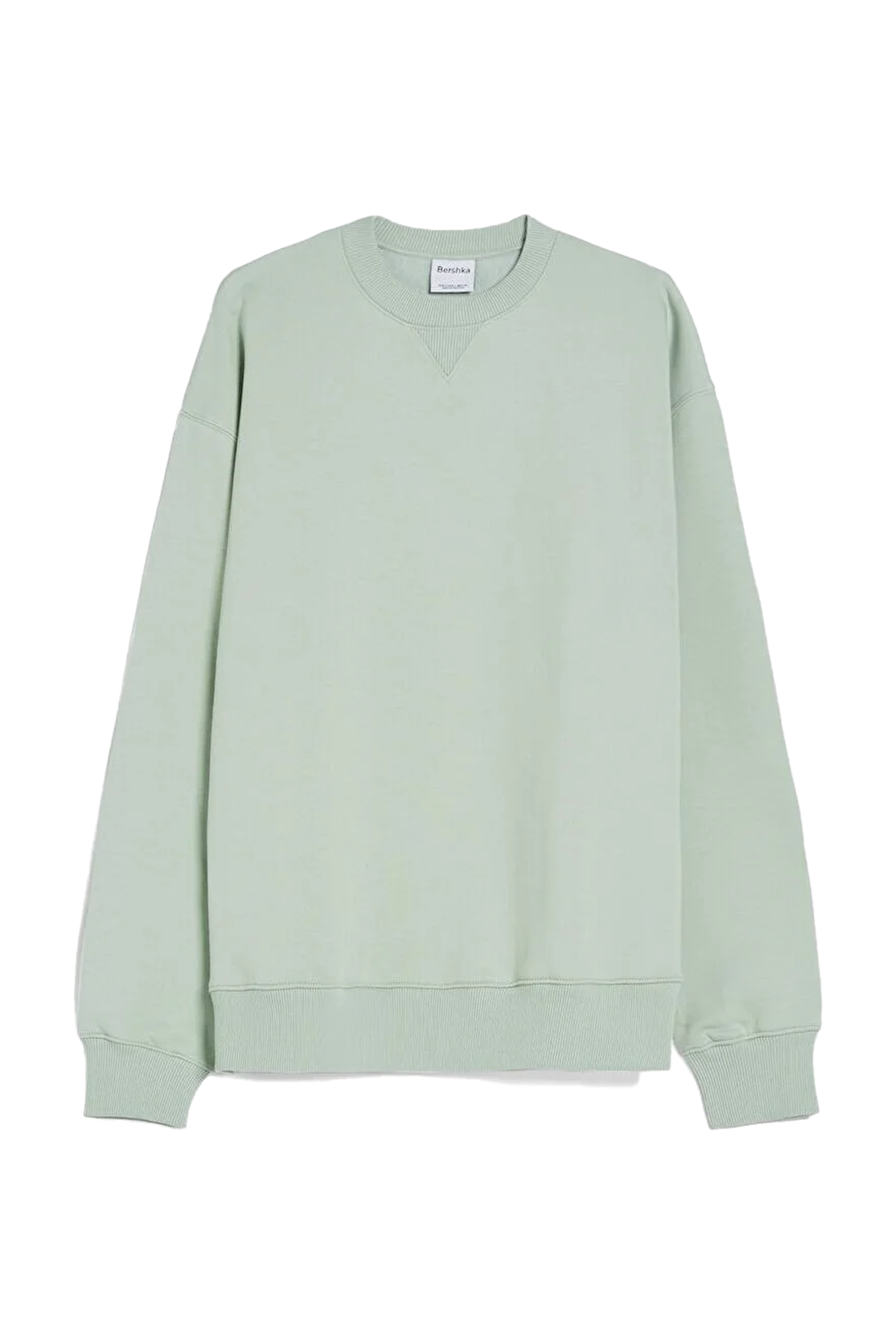 6 green 07388732 دورس یقه گرد سبز مردانه برند برشکا Bershka بوفه