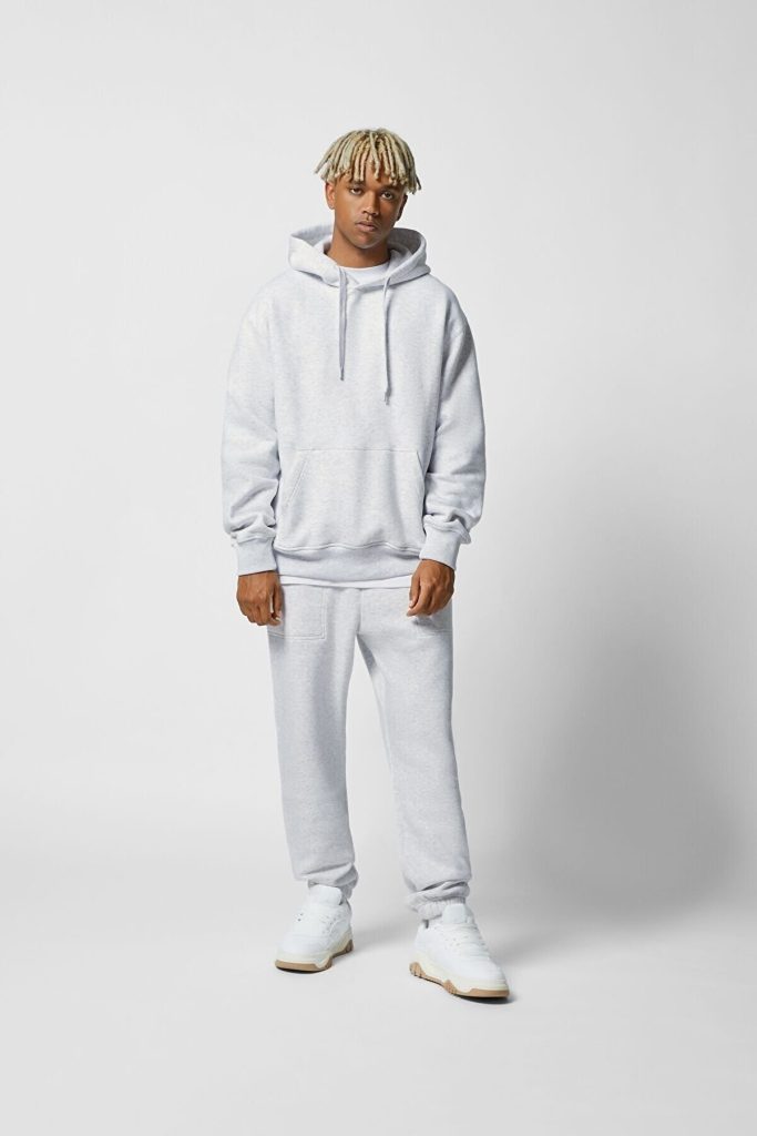 هودی مردانه سبز اورجینال برند برشکا Bershka بوفه