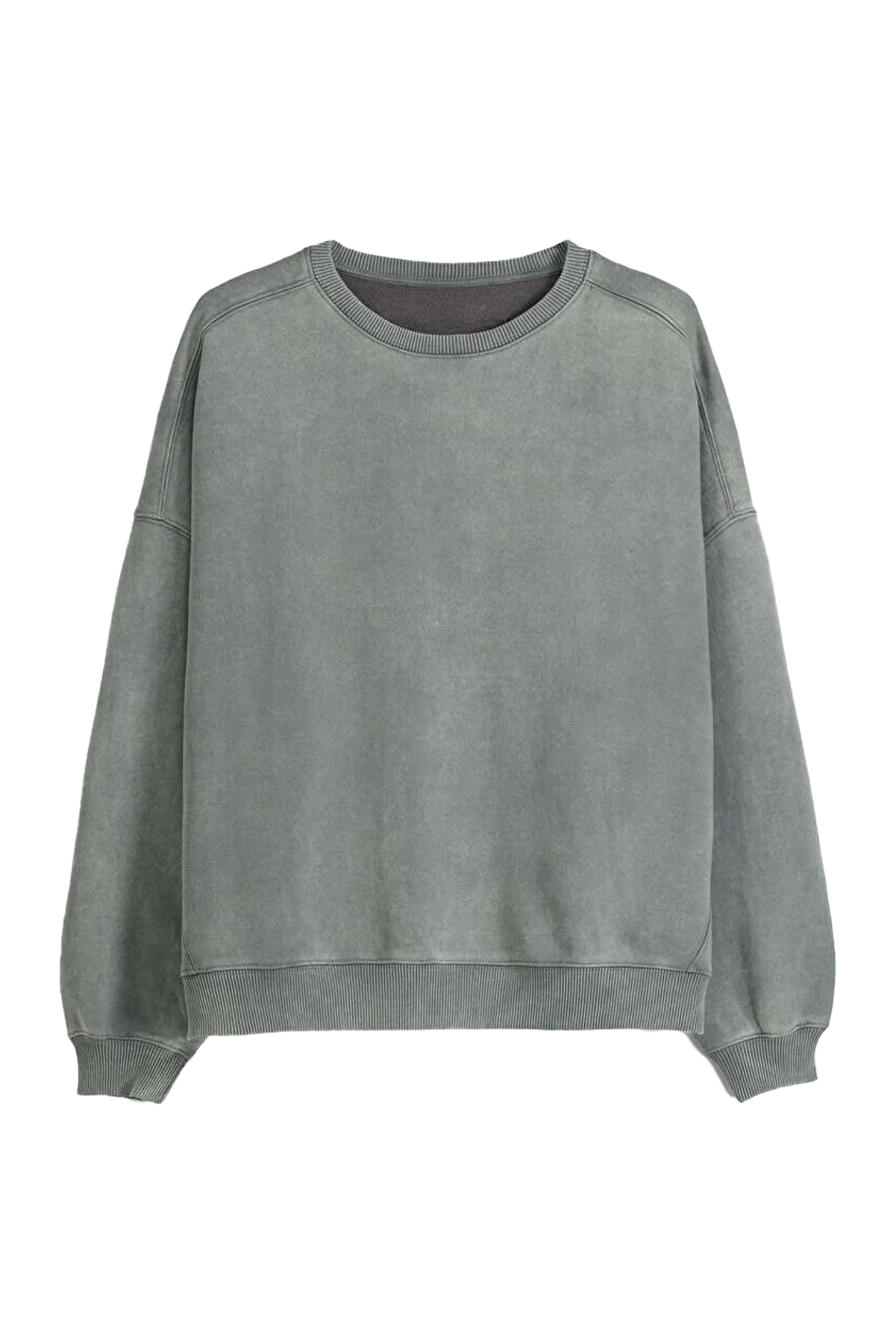 8 Bershka Oversize sweatshirt gray 07007478 سویشرت بدون زیپ اورسایز خاکستری زنانه برشکا Bershka بوفه