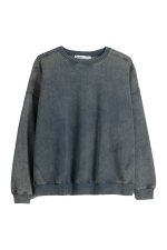 سویشرت بدون زیپ اورسایز سرمه ای زنانه برشکا Bershka بوفه