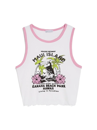 تاپ کشی طرح‌دار زنانه برشکا Bershka بوفه