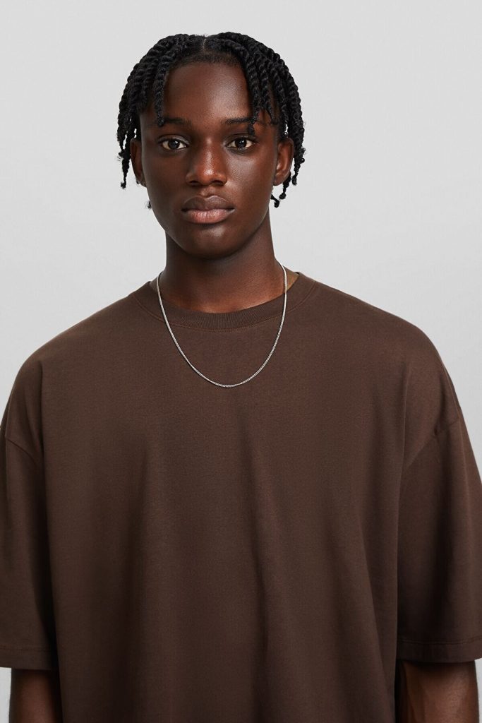 تی شرت آستین کوتاه سایز بزرگ برشکا Bershka بوفه