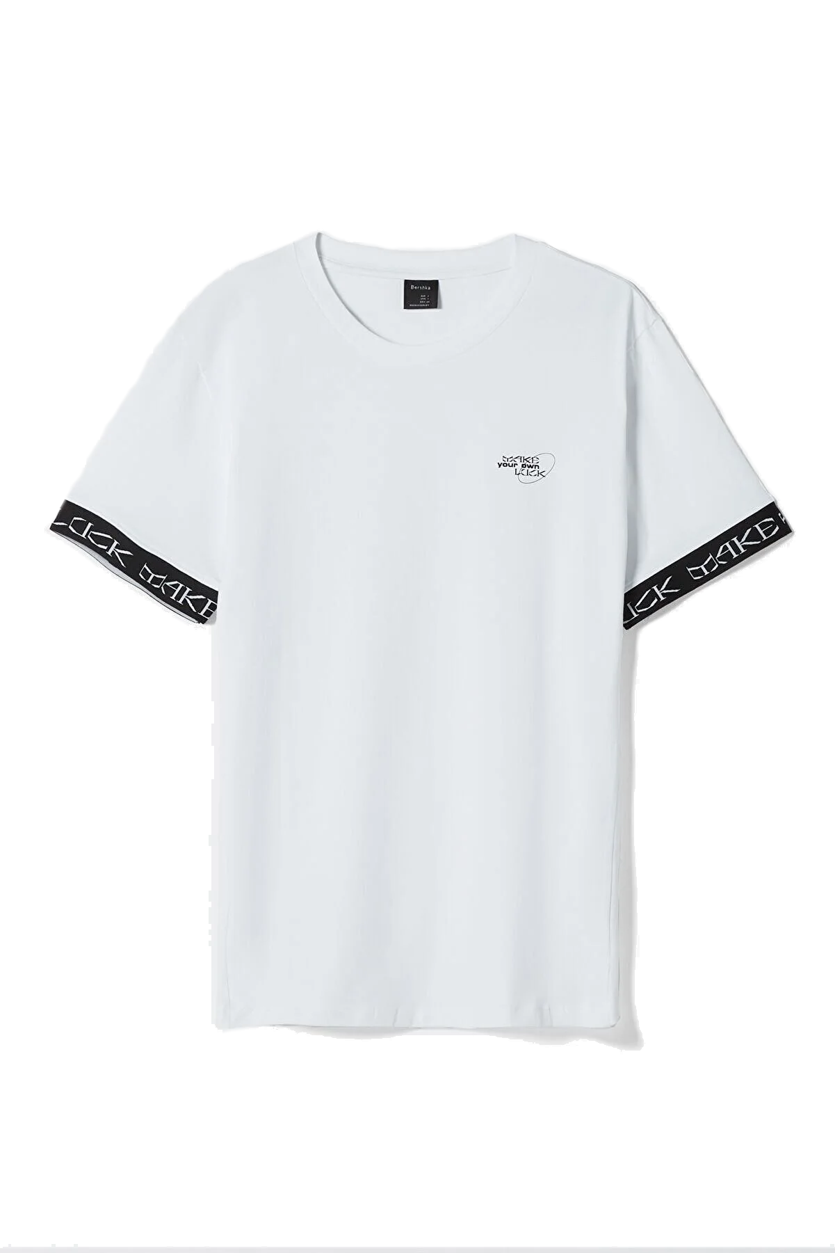 9 Muscle Fit T-shirt 02324538 white تیشرت فیت Muscle Fit T-shirt اورجینال برشکا Bershka بوفه