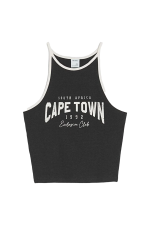 تاپ ورزشی بند دار زنانه مشکی برشکا Bershka بوفه