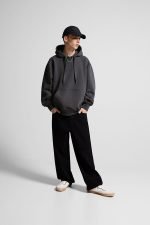 هودی مردانه سبز اورجینال برند برشکا Bershka بوفه