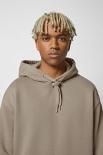 هودی مشکی مردانه کلاه دار برشکا Bershka بوفه