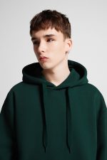 هودی مردانه سبز اورجینال برند برشکا Bershka بوفه