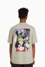 تیشرت باکسی طرح ناروتو اورجینال برشکا Bershka بوفه