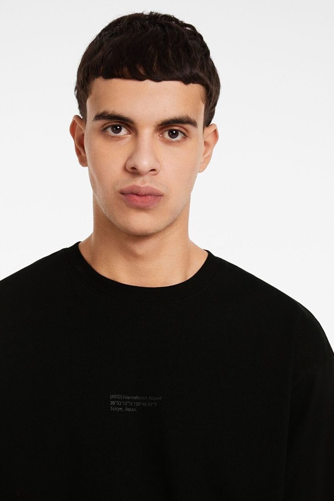 تی شرت طرح دار آستین کوتاه اورجینال برشکا Bershka بوفه