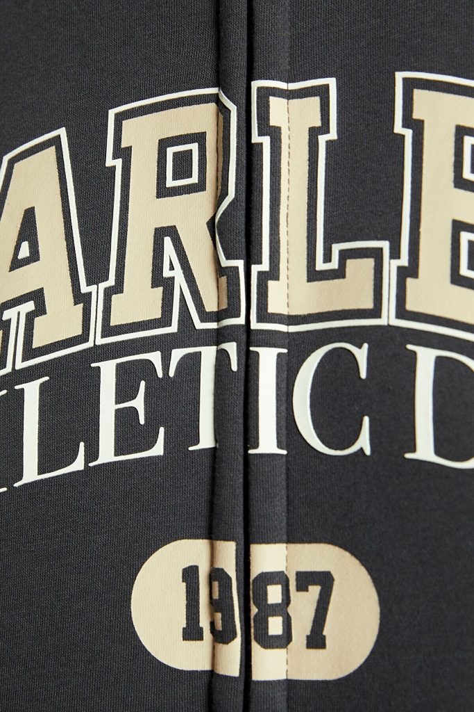 سویشرت طرح دار زنانه خاکستری برشکا Bershka بوفه