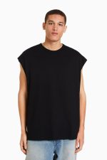 خرید تیشرت بدون آستین اورجینال برشکا Bershka بوفه