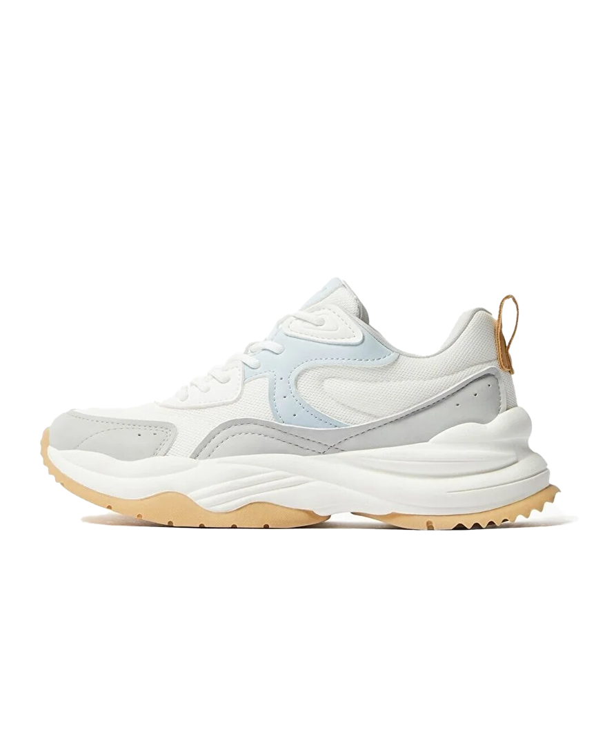 Bershka white shoes 2 کفش ورزشی سفید زنانه کنتراست 11960160 برشکا Bershka بوفه